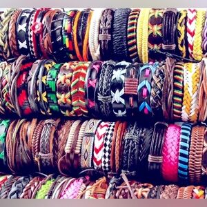 Wholesale Lot Handmade Leather Bracelets 30 Qty